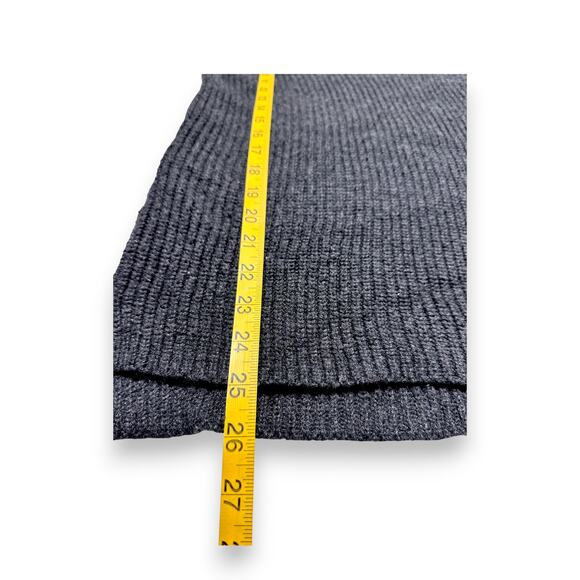 Merona Charcoal Ribbed Waffle Knit Sweater With Scoop Neck Size XS - Picture 4 of 9